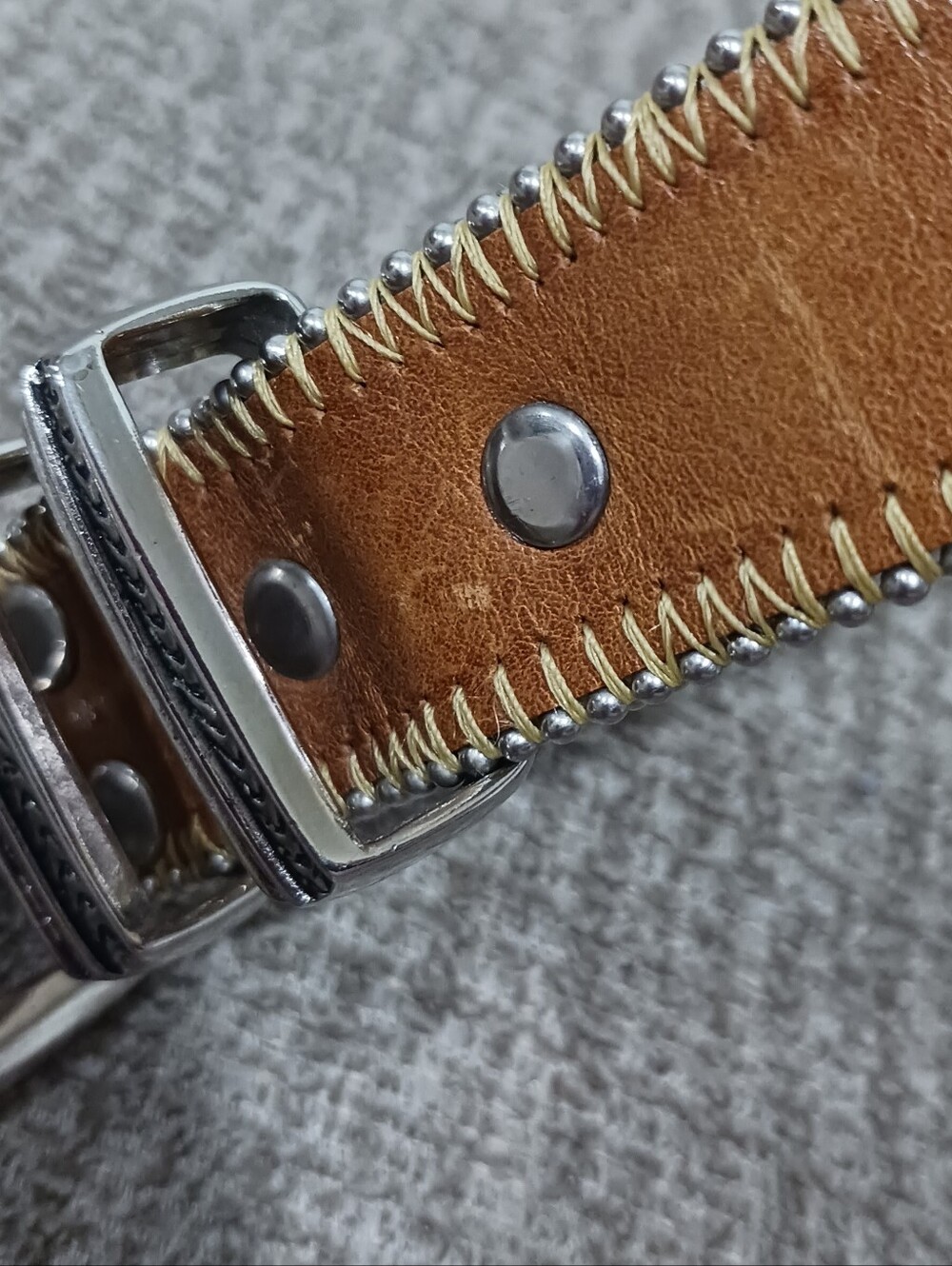 Vintage Streets Ahead Italian Leather Belt - Picture 3 of 16